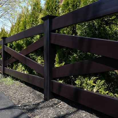 Black Cross Rail Vinyl Horse Fence best