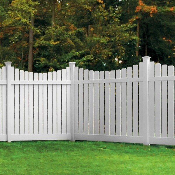 Dog Ear Semi-privacy Vinyl Fence